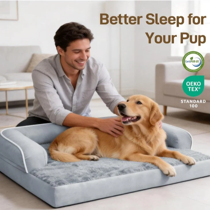 Luxuriöses Hundesofa mit Puffern