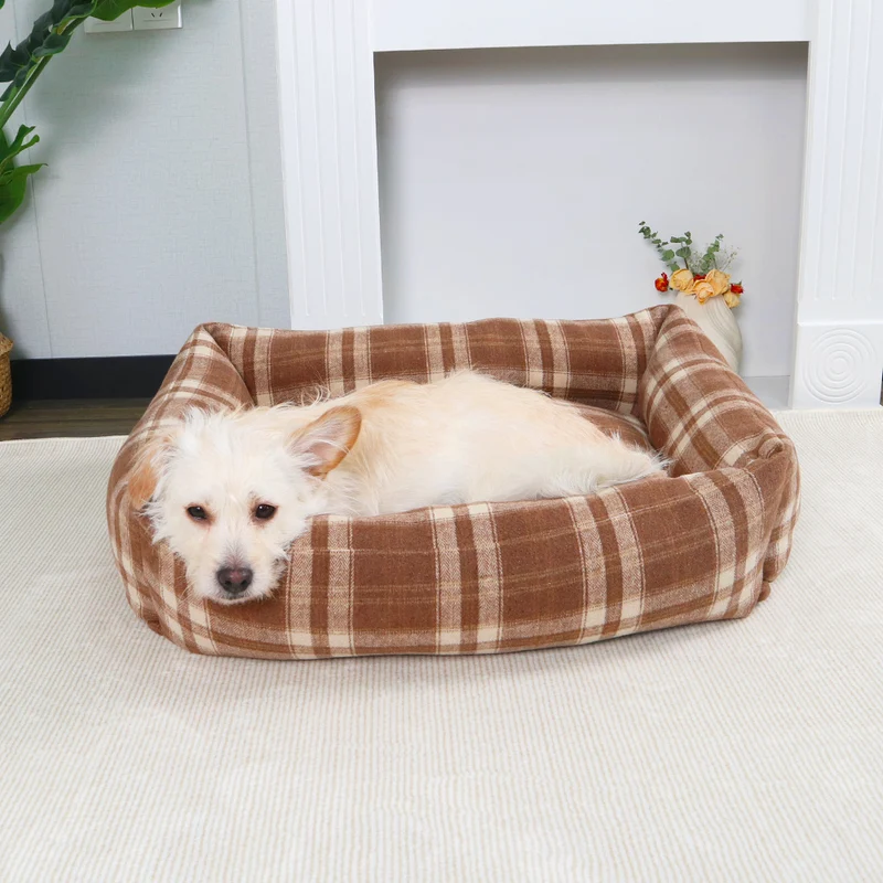 Gemütliches Fleece-gefüttertes Hundebett