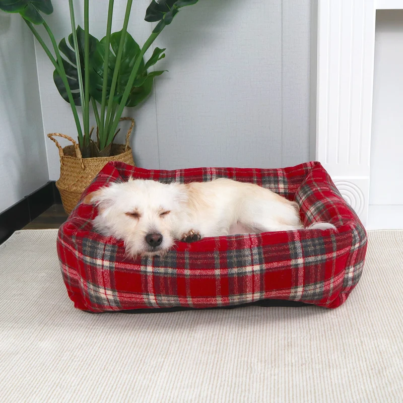Gemütliches Fleece-gefüttertes Hundebett