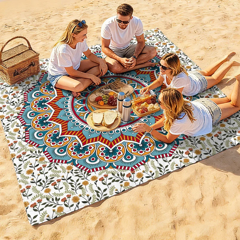 Strandmatte mit Mandala-Design Skanto