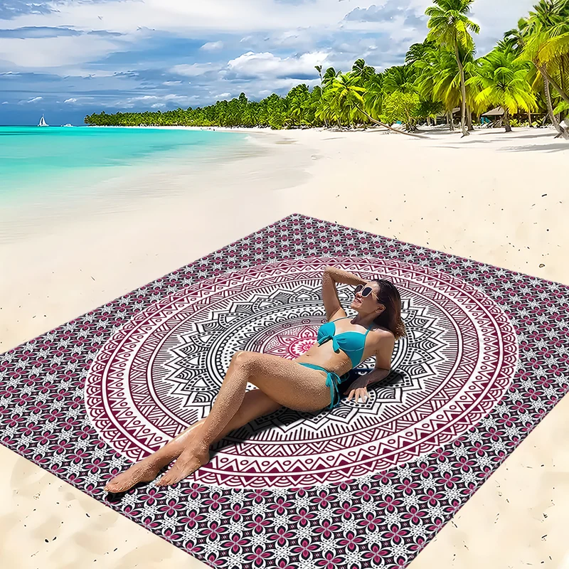 Strandmatte mit Mandala-Design Skanto