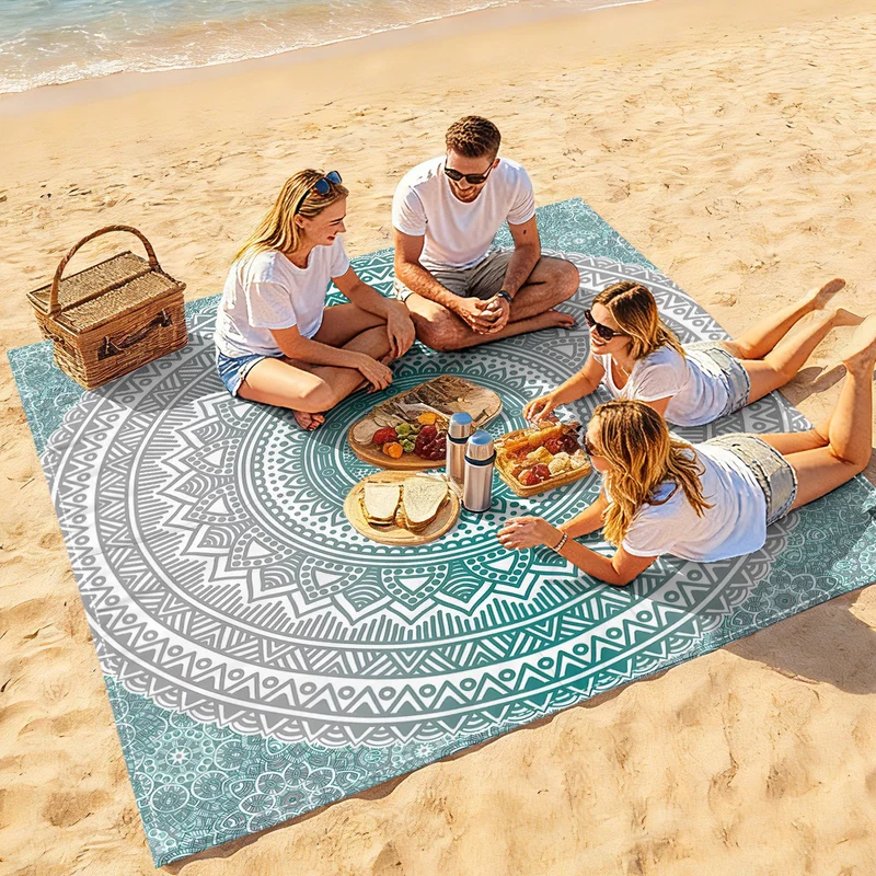 Strandmatte mit Mandala-Design Skanto