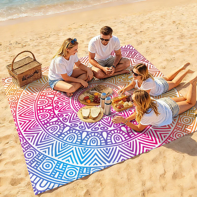Strandmatte mit Mandala-Design Skanto