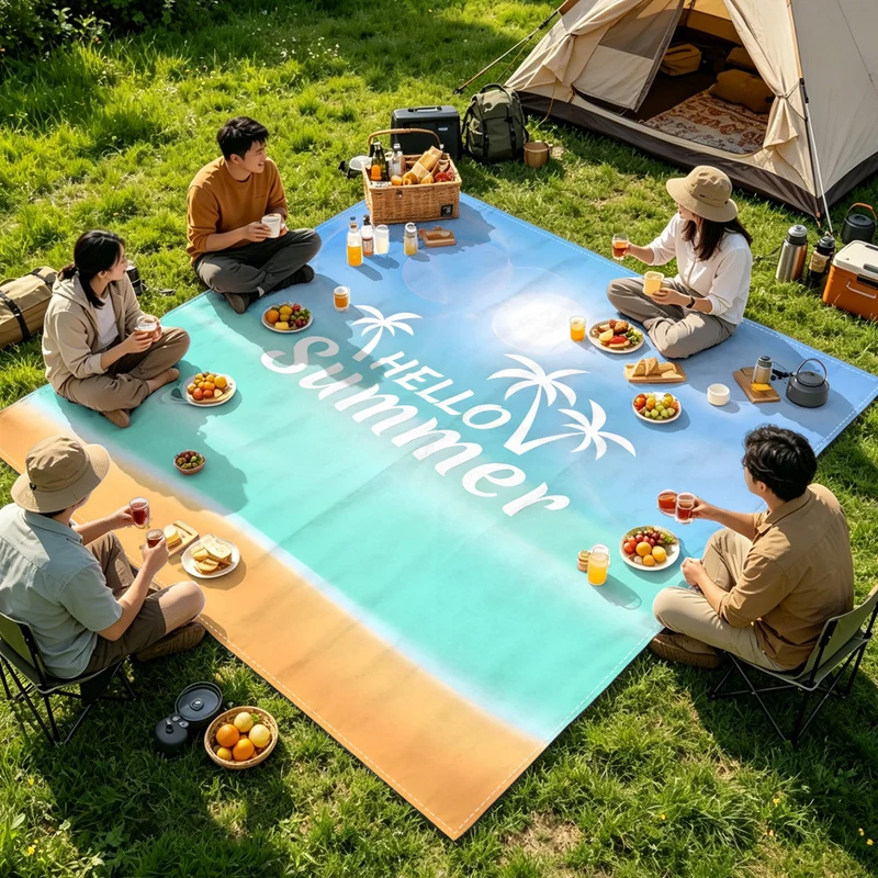 Strandmatte mit Mandala-Design Skanto