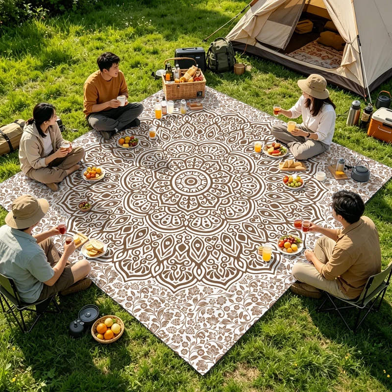Strandmatte mit Mandala-Design Skanto