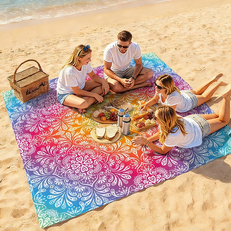 Strandmatte mit Mandala-Design Skanto