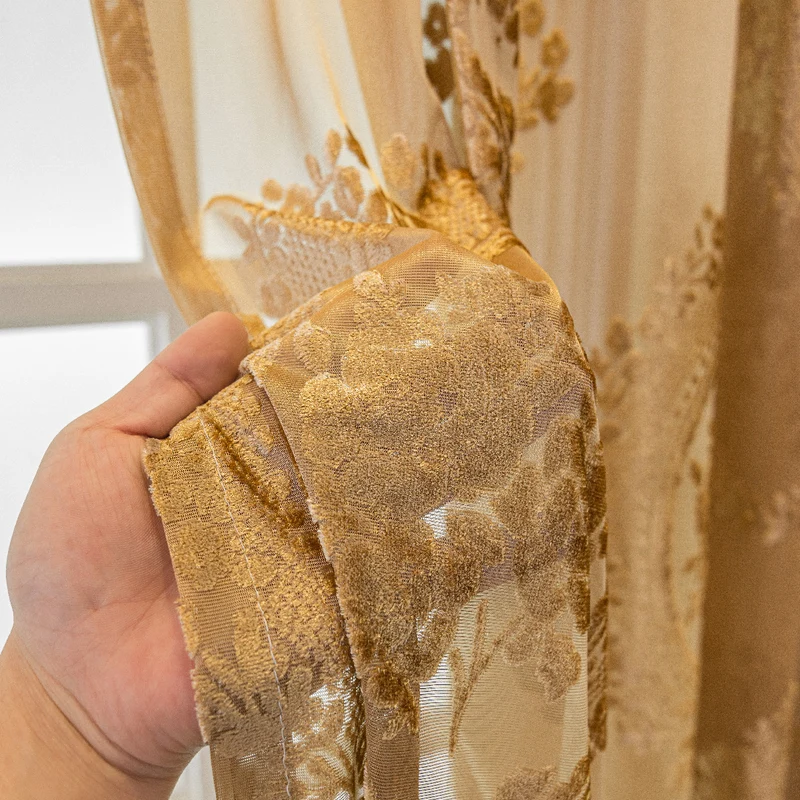 Elegante transparente Spitzenvorhänge Skanto