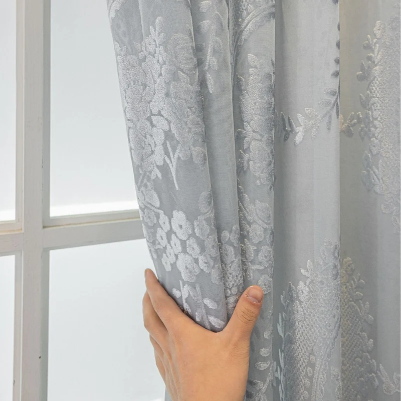 Elegante transparente Spitzenvorhänge Skanto