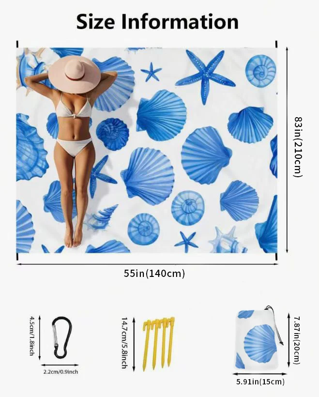 Große tragbare Strandmatte Skanto
