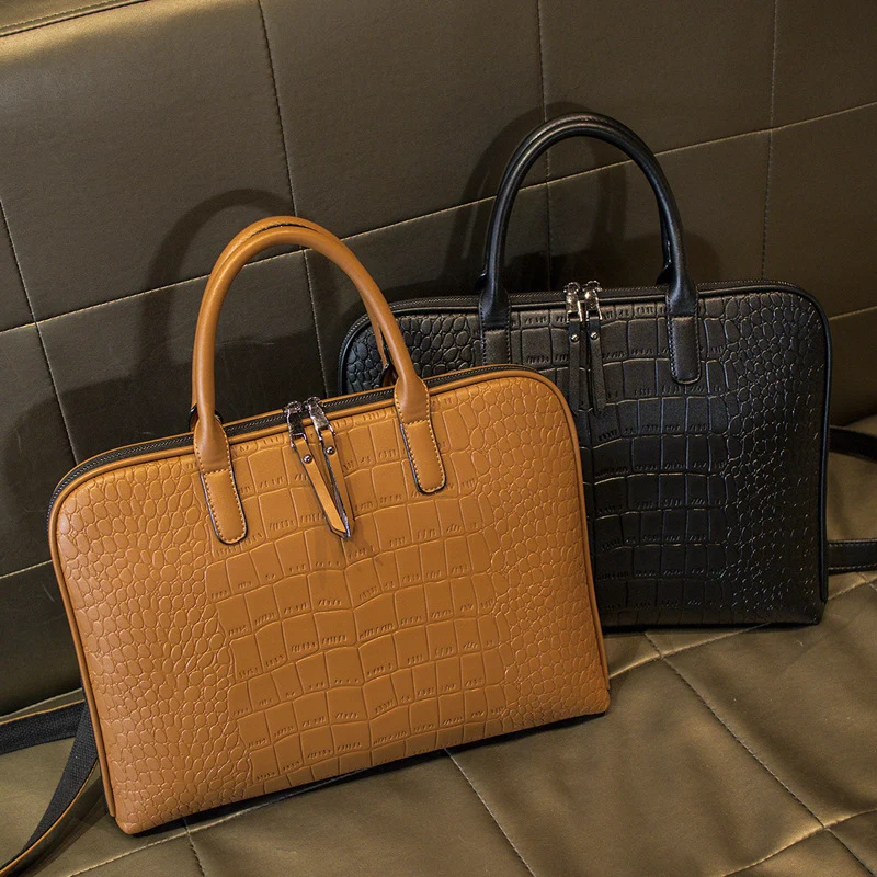 Elegante Laptoptasche im luxuriösen Krokodil-Look Skanto