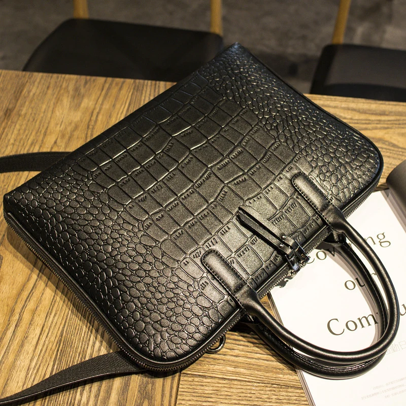 Elegante Laptoptasche im luxuriösen Krokodil-Look Skanto