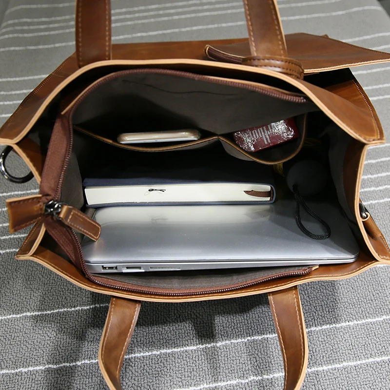 Elegante und geräumige Ledertasche Skanto