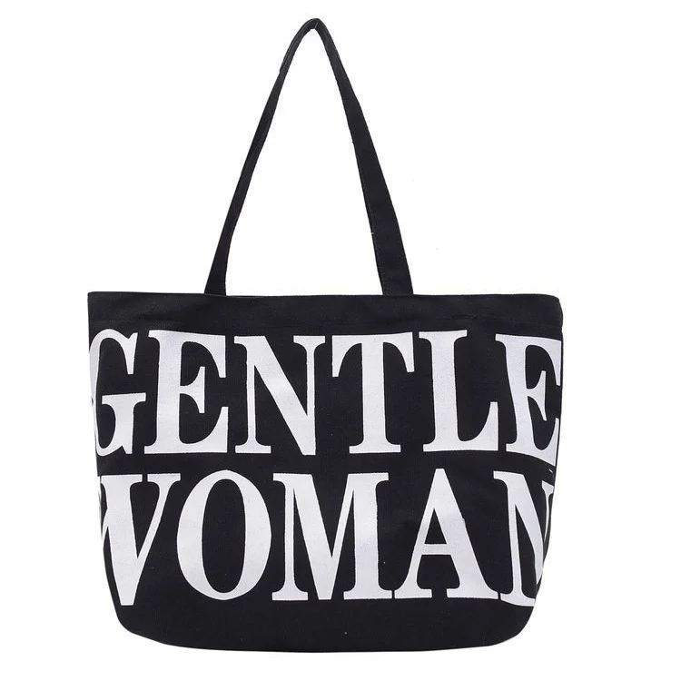 Moderne Baumwolltasche mit auffälligem Text Skanto