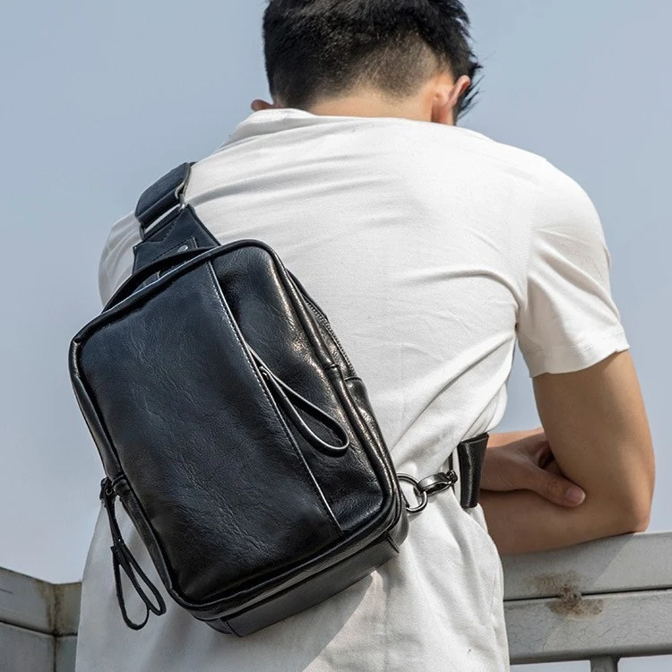 Kompakte Crossover-Tasche aus hochwertigem Leder Skanto