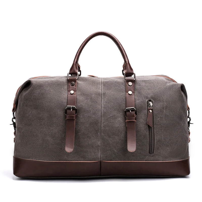 Geräumige Reisetasche aus robustem Canvas und Leder Skanto