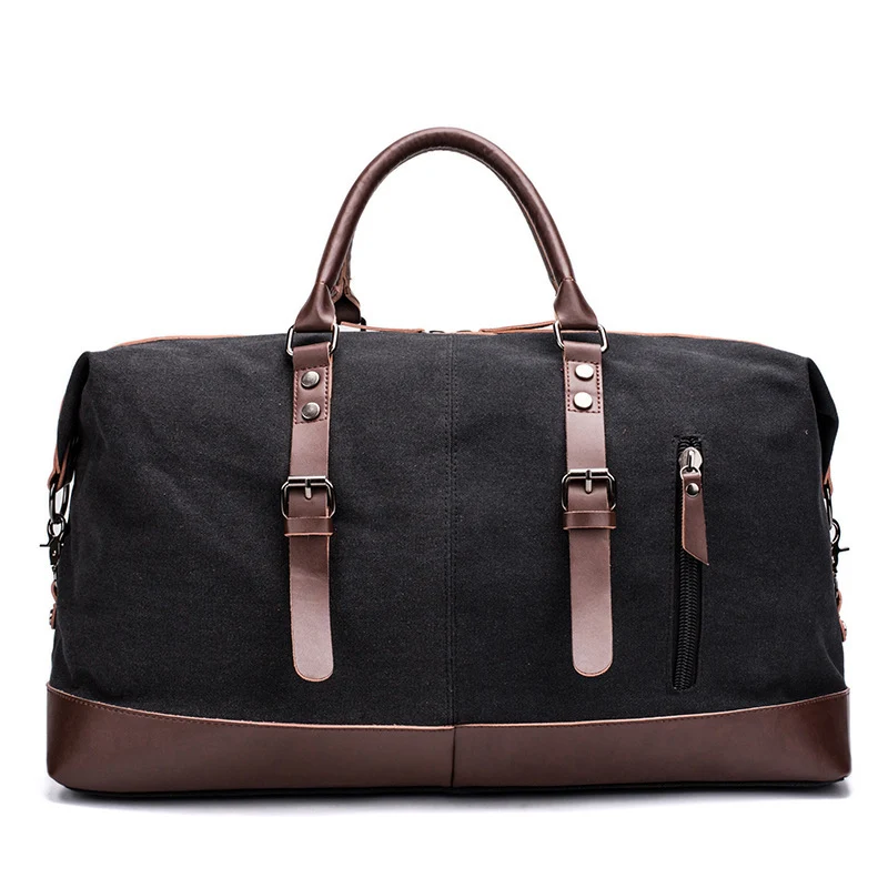 Geräumige Reisetasche aus robustem Canvas und Leder Skanto