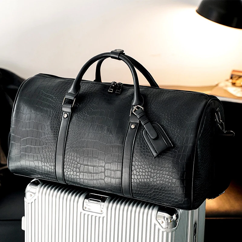 Elegante Reisetasche im luxuriösen Krokodil-Look Skanto