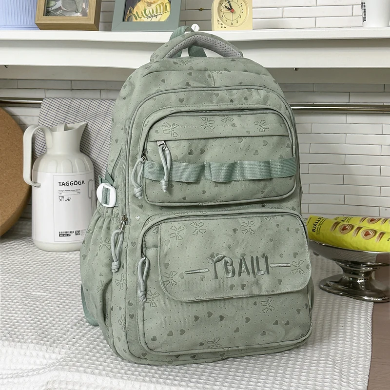 Strukturierter Mehrfächer-Schulrucksack