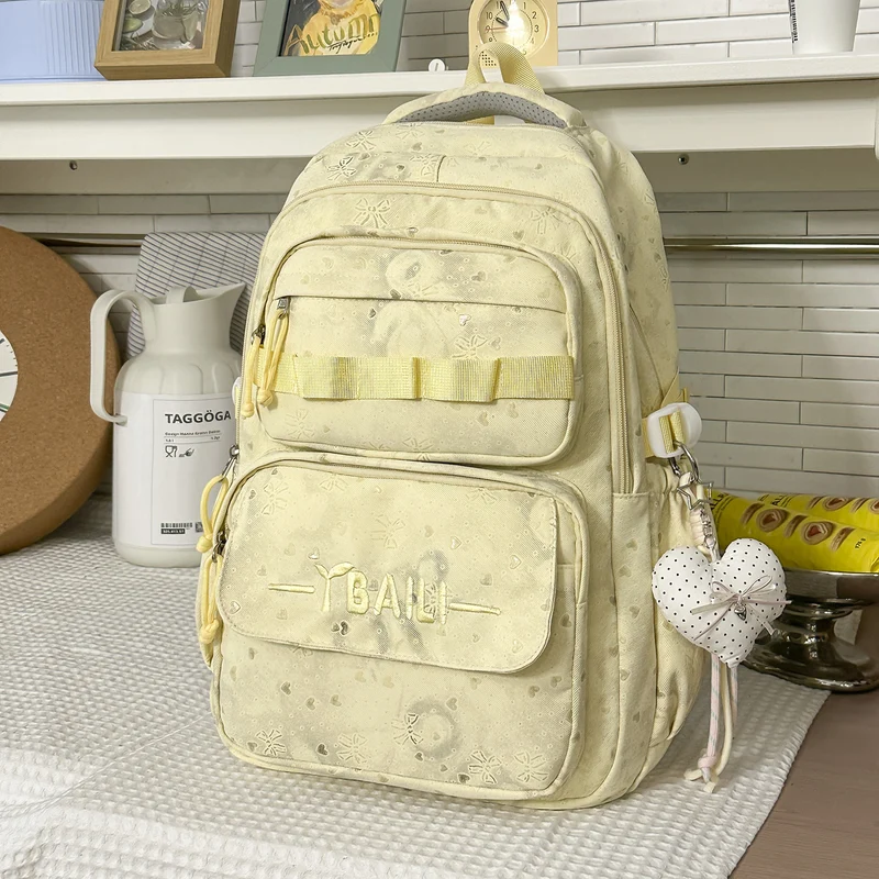 Strukturierter Mehrfächer-Schulrucksack
