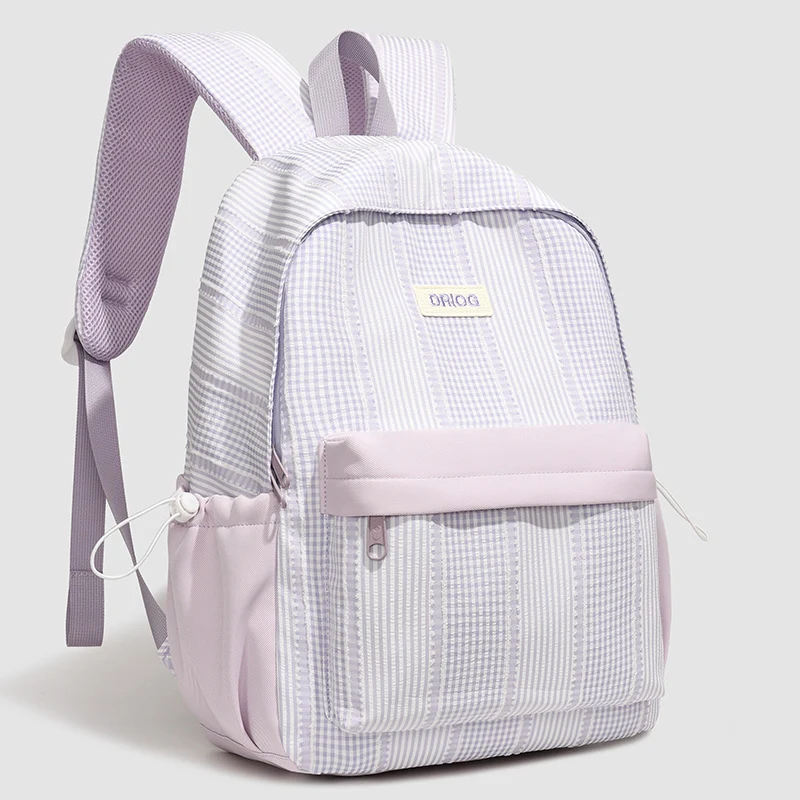 Schulrucksack mit geometrischem Muster