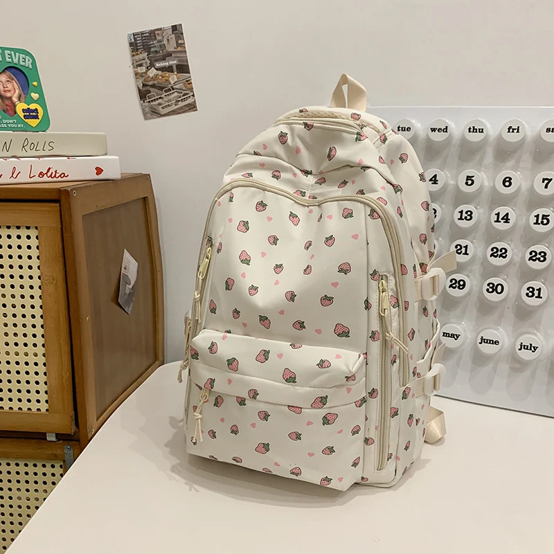 Eleganter Rucksack mit Blumendruck