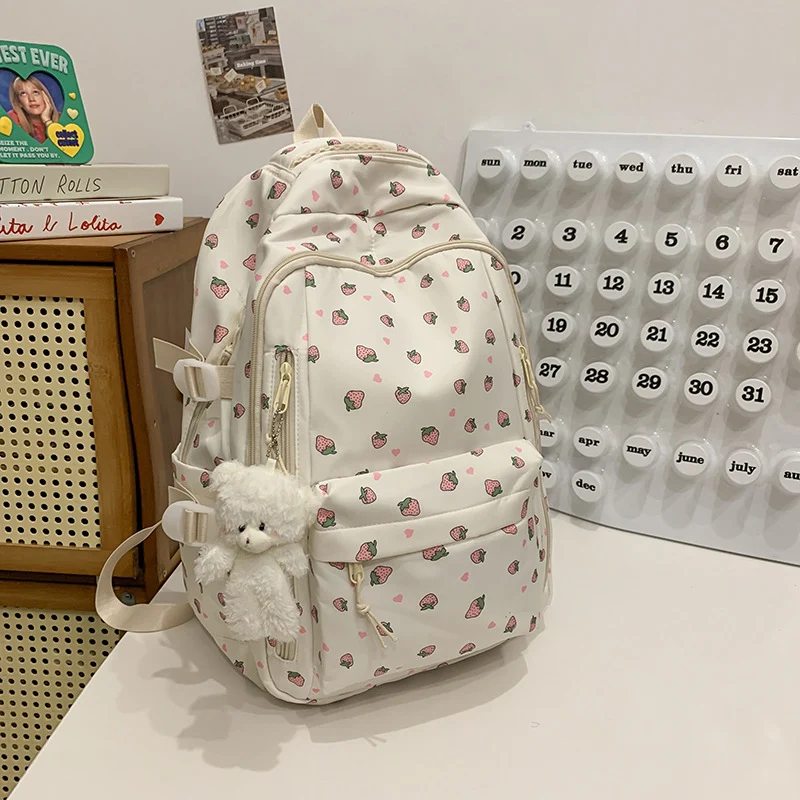 Eleganter Rucksack mit Blumendruck