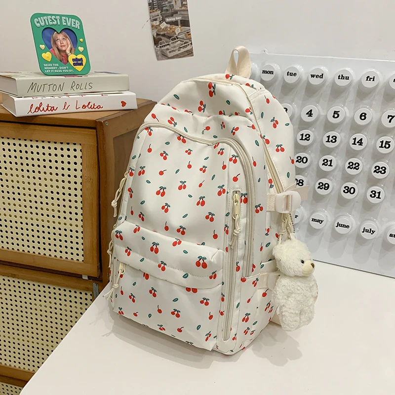 Eleganter Rucksack mit Blumendruck