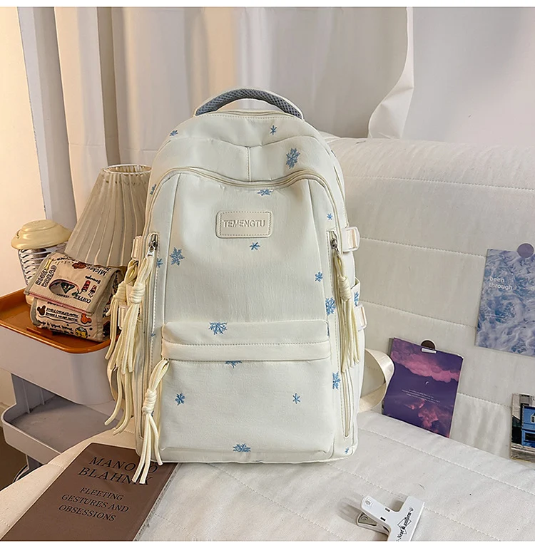 Eleganter bestickter Schulrucksack