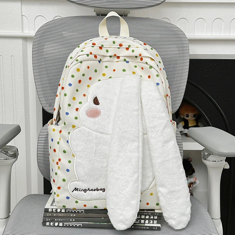 Süßer Schulrucksack im Hasen-Design