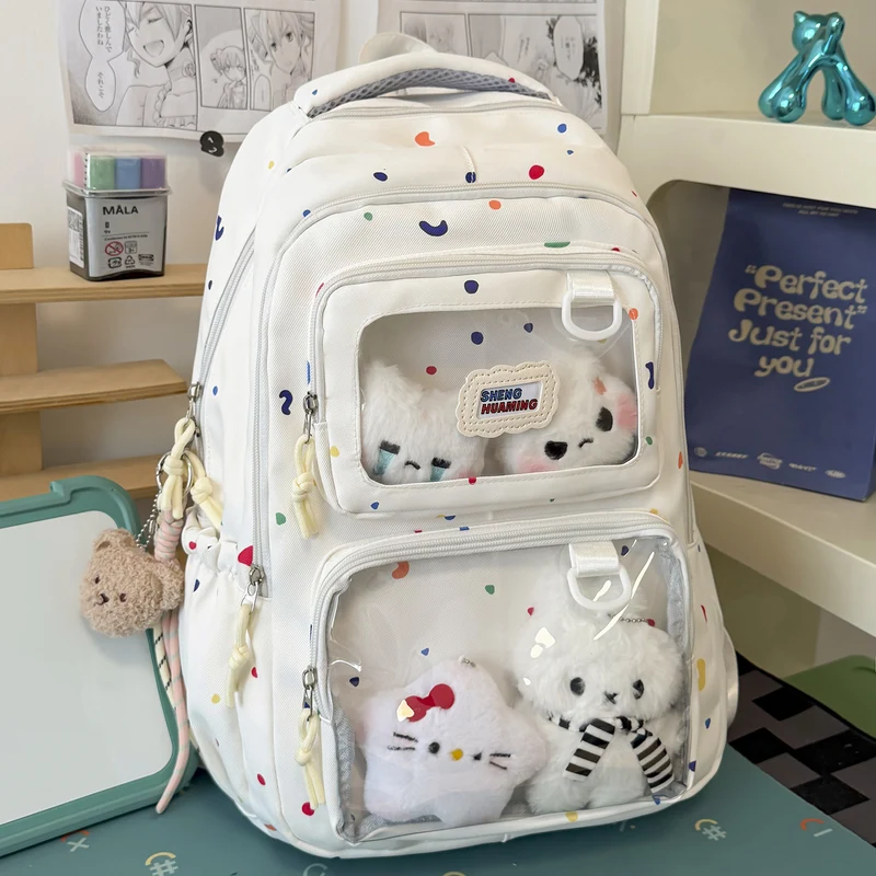 Lustiger gemusterter Schulrucksack