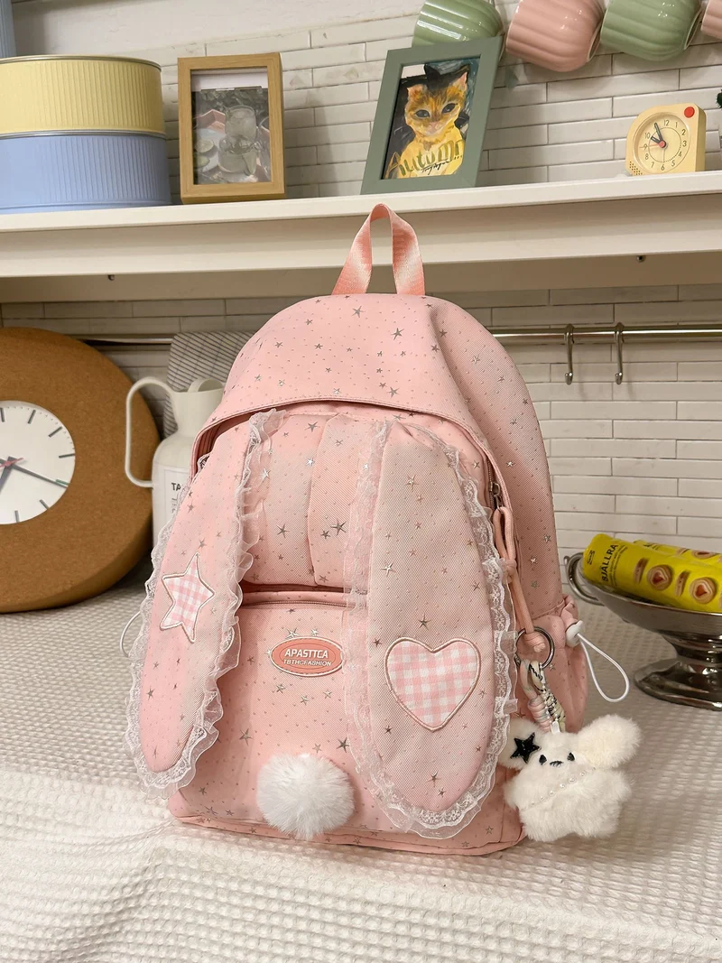 Niedlicher Schulrucksack mit Hasenohren
