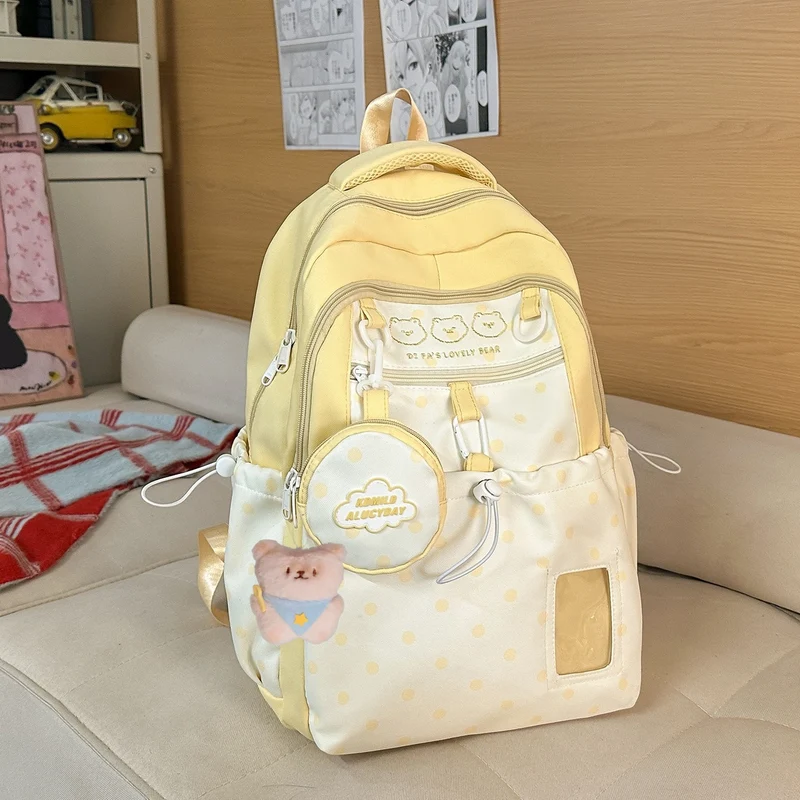 Lustiger Schulrucksack mit Charakter-Motiv und mehreren Fächern