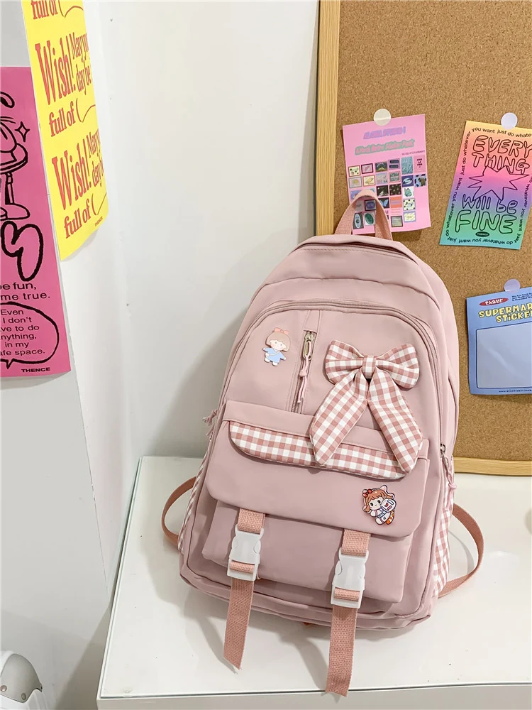 Charmanter Schulrucksack mit Schleifendekoration