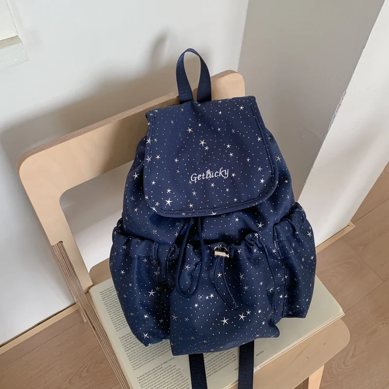 Leichter Schulrucksack mit Sternenmuster