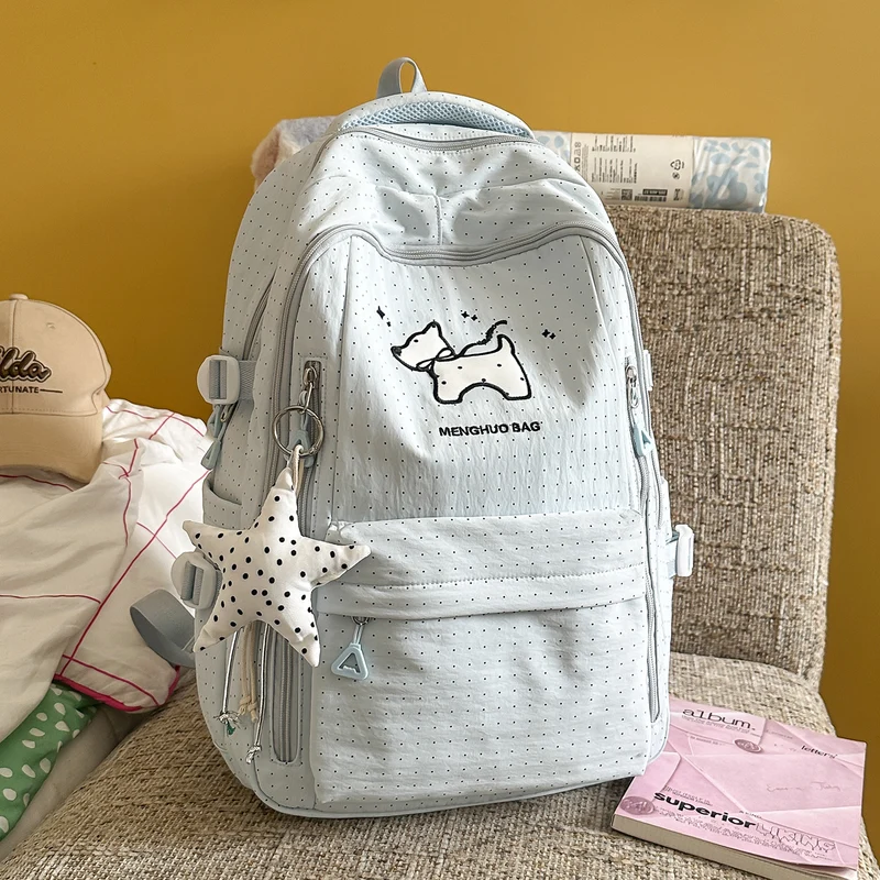 Lustiger Schulrucksack im Cartoon-Stil