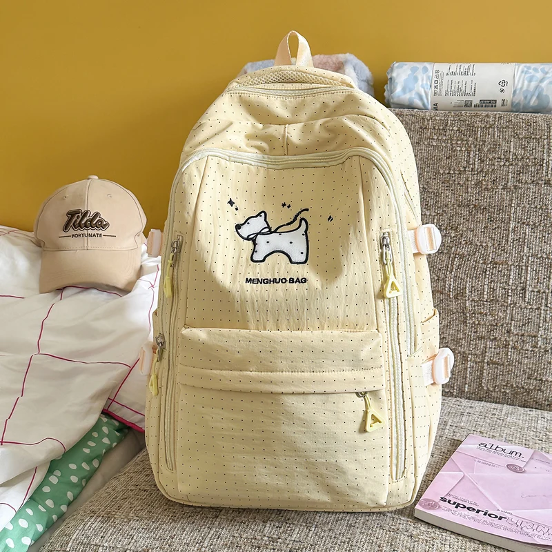 Lustiger Schulrucksack im Cartoon-Stil
