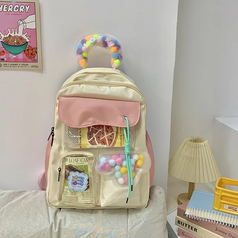 Niedlicher Schulrucksack mit Tiermotiv und mehreren Fächern