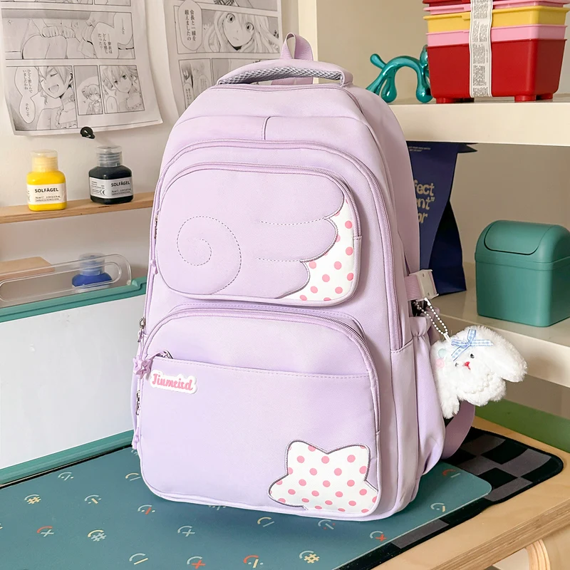Niedlicher Schulrucksack mit Tiermotiv und mehreren Fächern