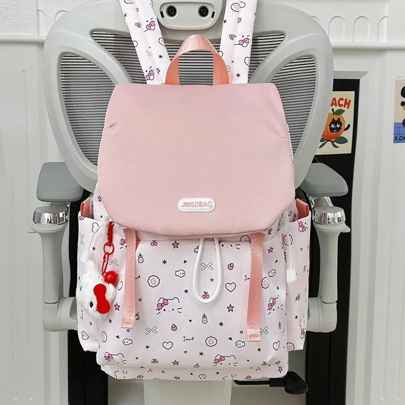 Niedlicher Schulrucksack mit Charakter-Print