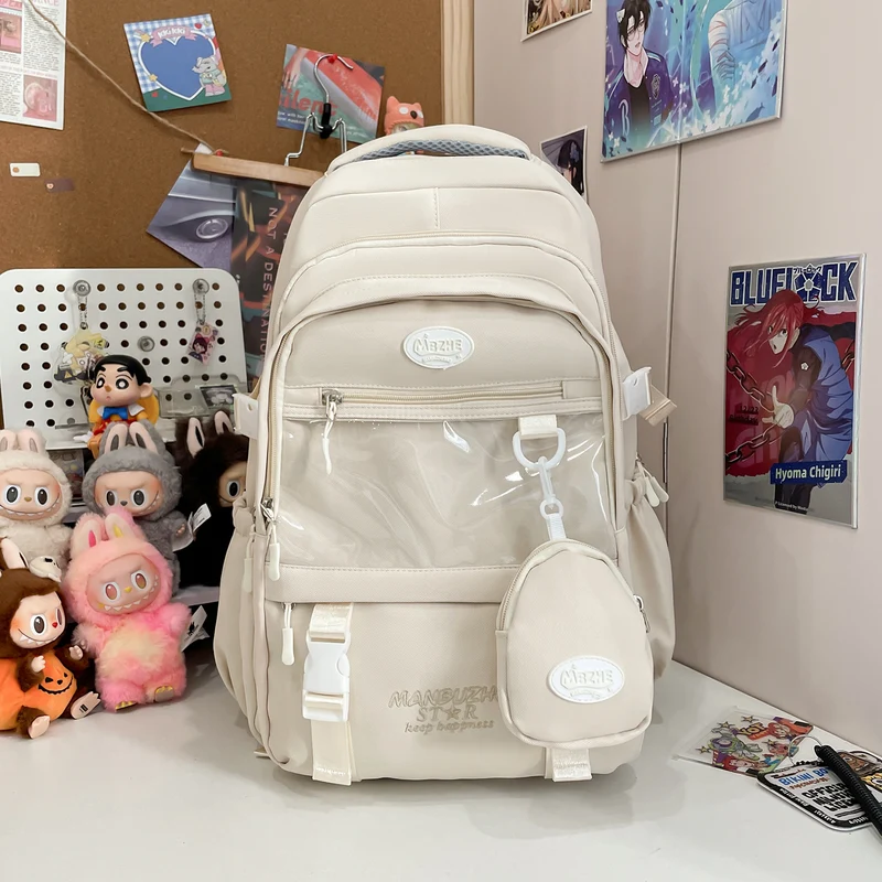 Multifunktionaler Schulrucksack mit transparentem Panel