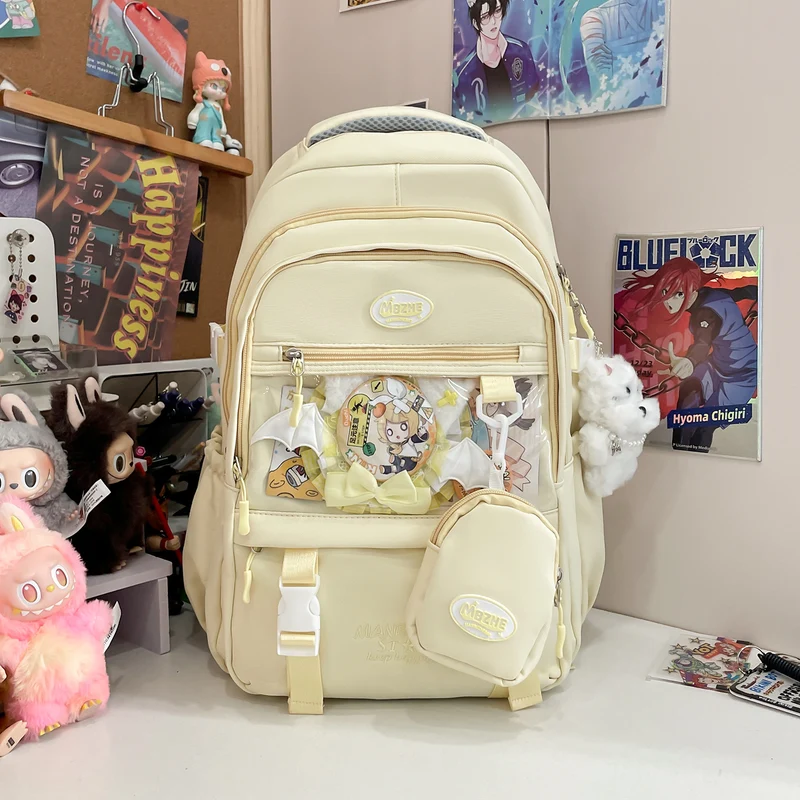 Multifunktionaler Schulrucksack mit transparentem Panel