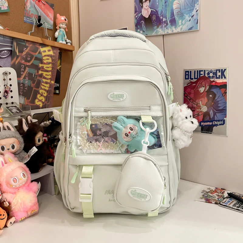 Multifunktionaler Schulrucksack mit transparentem Panel