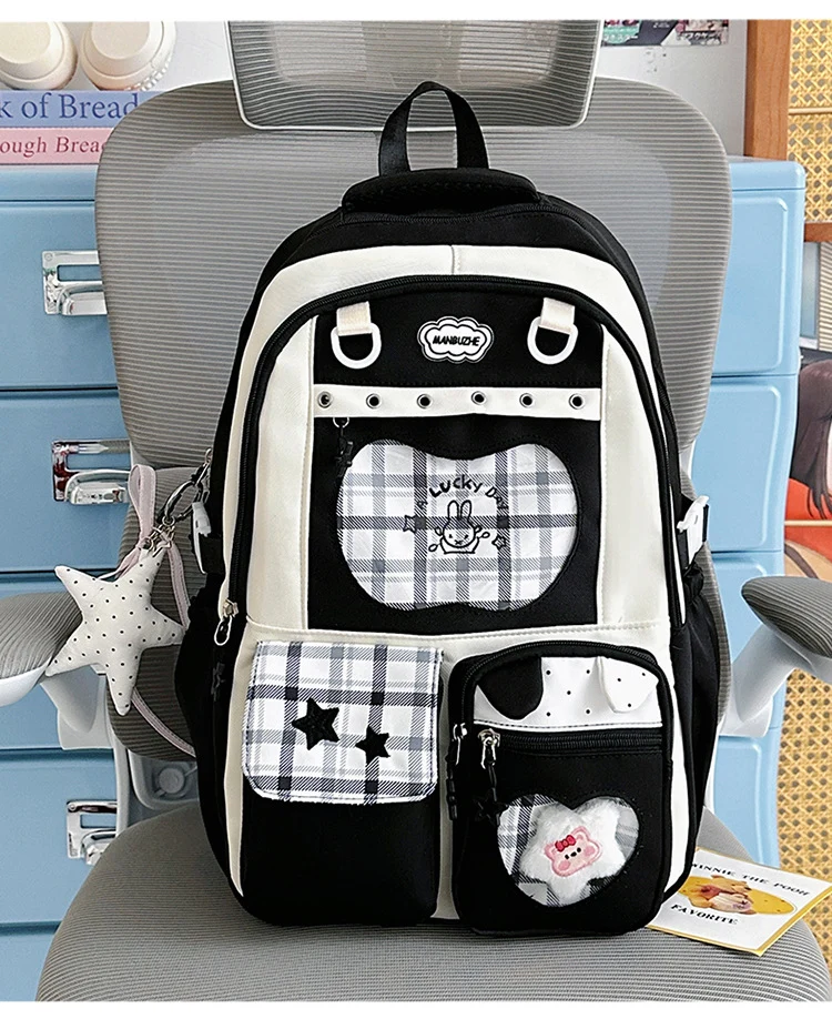 Multifunktionaler stylischer gemusterter Schulrucksack