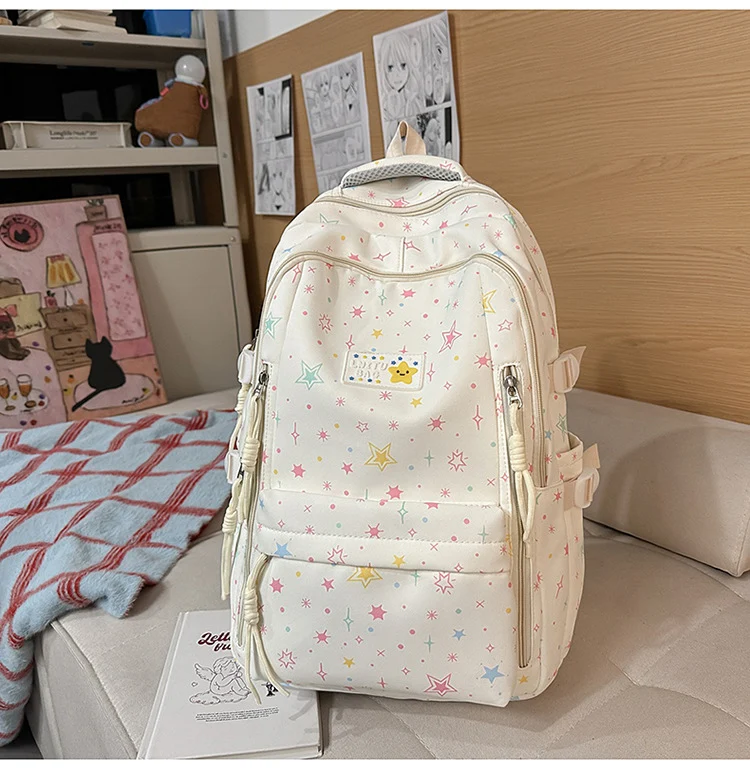 Niedliche Schultasche mit Sternenmuster