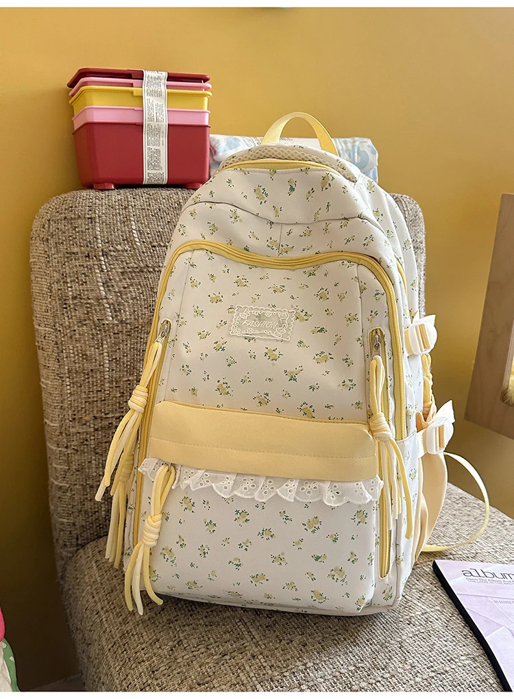Blumen-Schulrucksack
