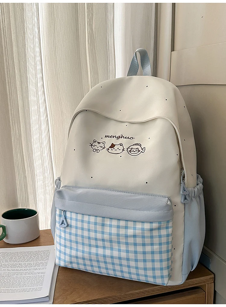 Niedlicher Schulrucksack mit Charakter-Print