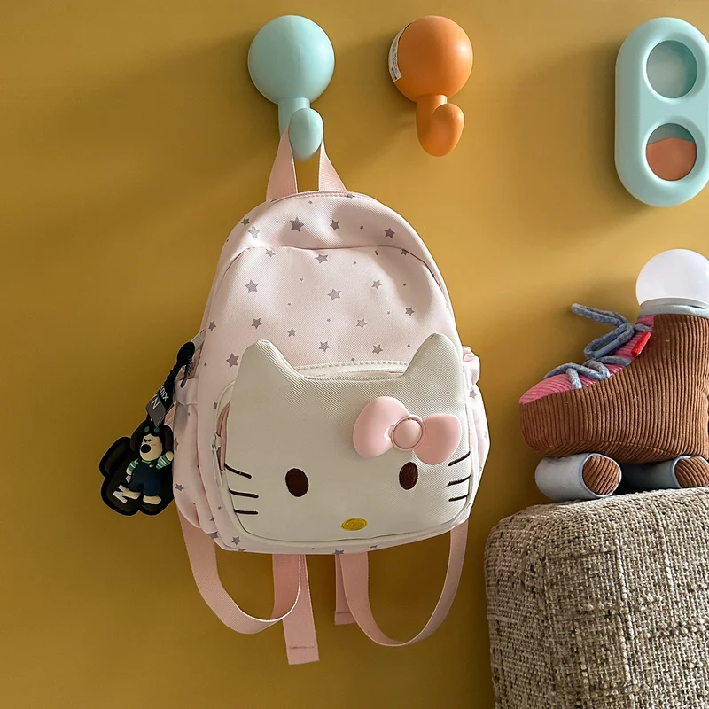 Niedliche Mini-Schultasche für Kinder mit Katzenmotiv