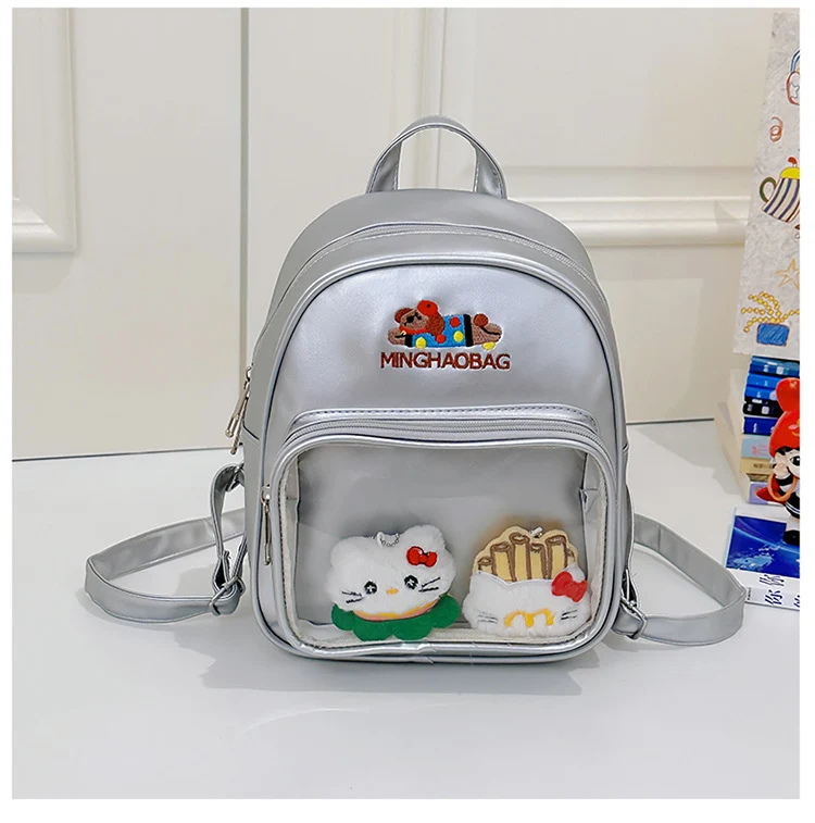 Niedlicher Plüsch-Mini-Schulrucksack mit Charakter-Motiv