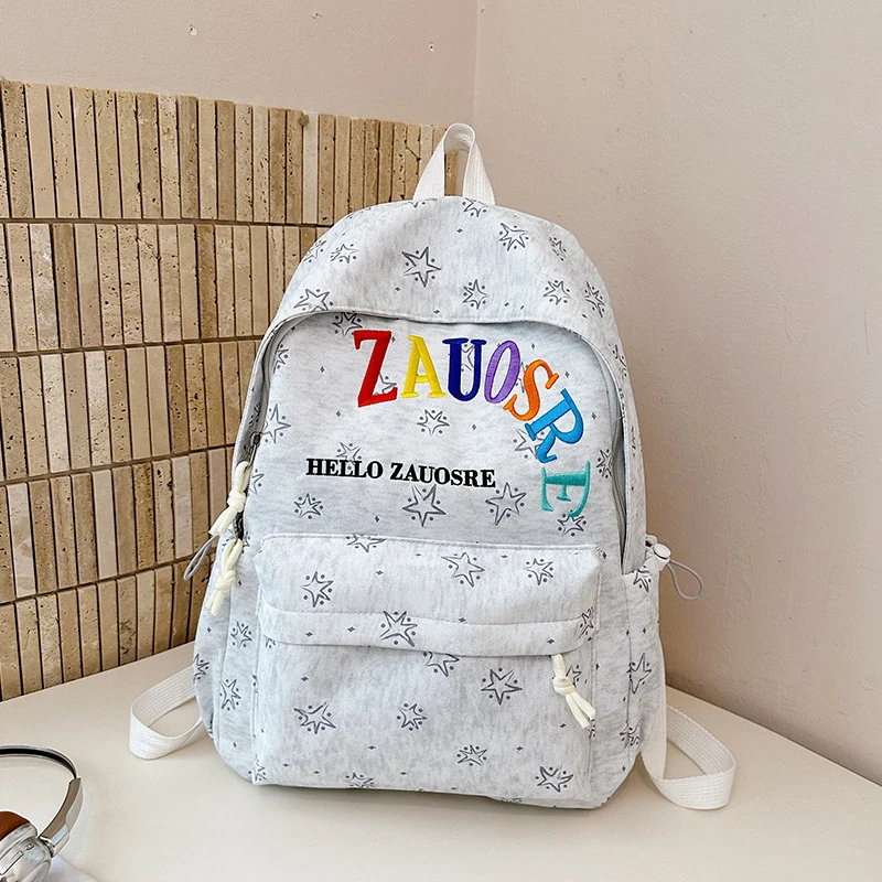 Lässiger Schulrucksack mit Sternenmuster
