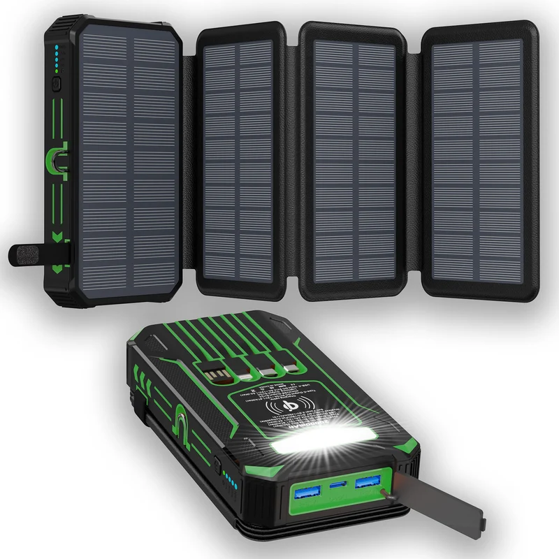 Solarbetriebene Powerbank mit Schnellladefunktion von Skanto